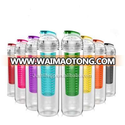 Big capacity bpa free fruit infuser tritan water bottle