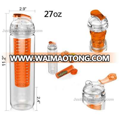 Bpa free fruit infusion tritan water bottles